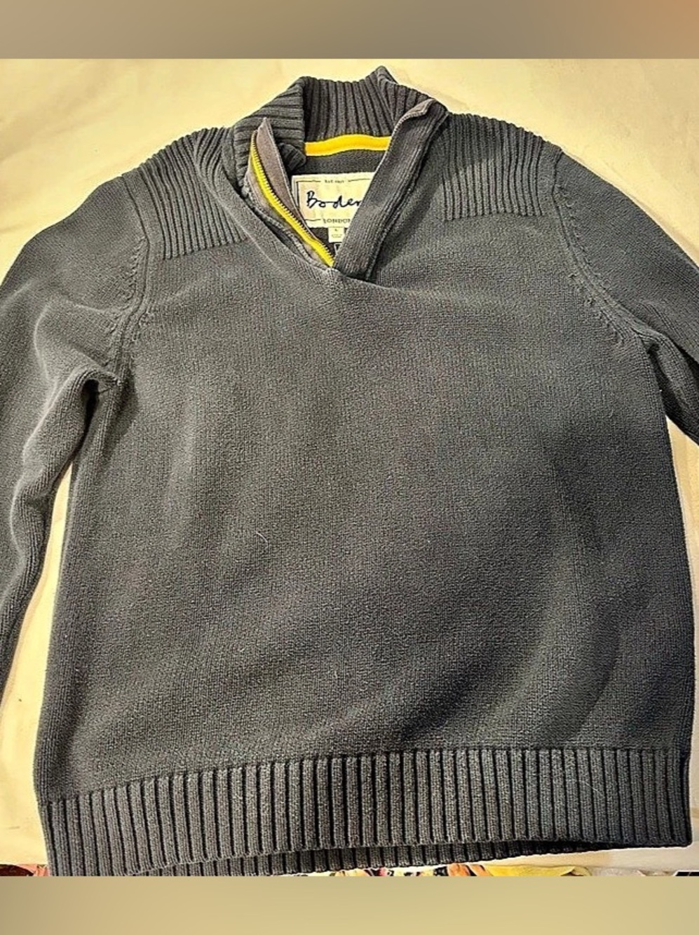 Boden of London Zip-Up Sweater navy blue Large